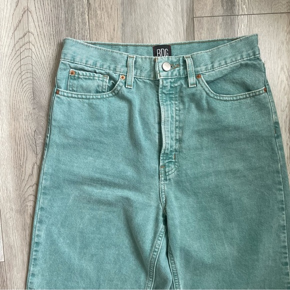 [SOLD] BDG Urban Outfitters High & Wide High Waisted Jeans in Teal - Picture 2 of 6